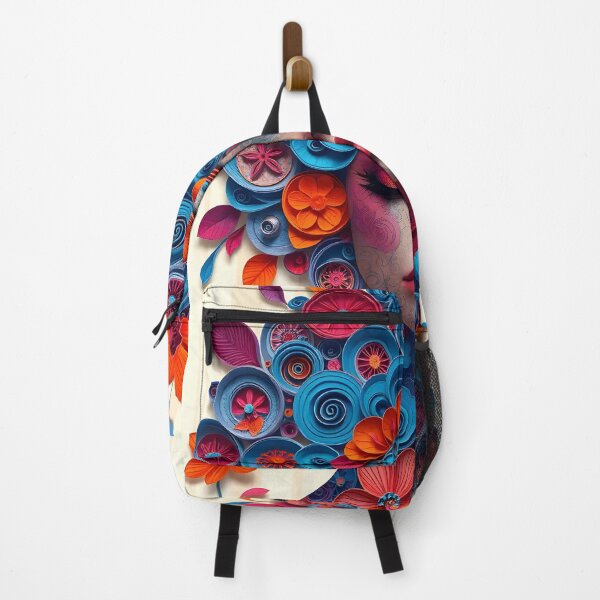Item preview, Vibrant Paper Quilled Floral Fantasy Portrait designed and sold by RadishWerks.