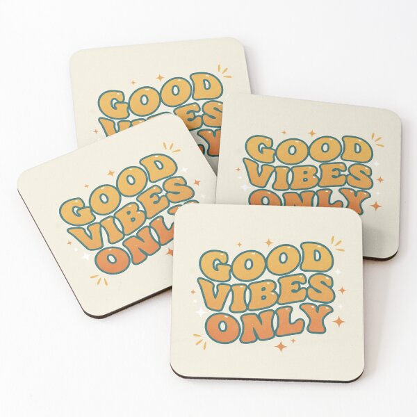 Item preview, Good Vibes Only Retro Text Design - Groovy 70s Aesthetic Positive Quote Typography Art designed and sold by Wordoncloth.