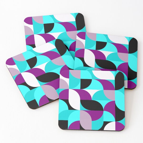 Item preview, Arcs Pattern Black Purple Blue designed and sold by Shapes-Mania.