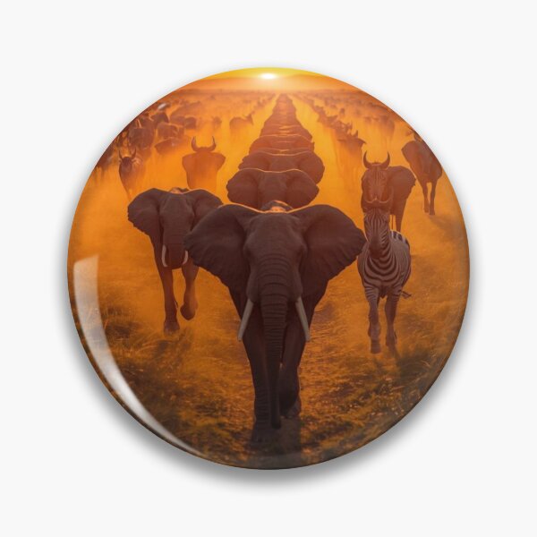 Item preview, Majestic African Safari Sunset – Wild Life Stampede designed and sold by SavannaStrikes.