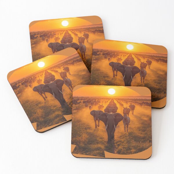 Item preview, Majestic African Safari Sunset – Wild Life Stampede designed and sold by SavannaStrikes.