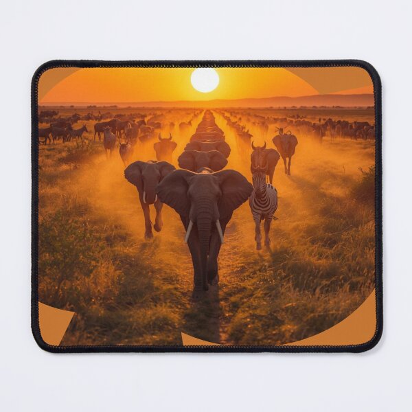 Item preview, Majestic African Safari Sunset – Wild Life Stampede designed and sold by SavannaStrikes.