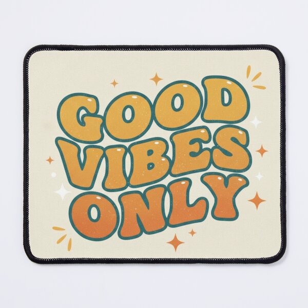 Item preview, Good Vibes Only Retro Text Design - Groovy 70s Aesthetic Positive Quote Typography Art designed and sold by Wordoncloth.