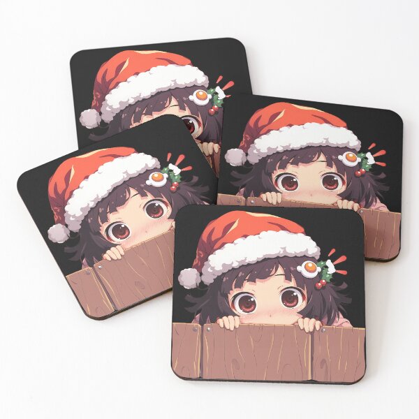 Item preview, Nadeko Sengoku Bakemonogatari Anime Girl Waifu Chibi Kawaii Christmas Peeker Cute Holiday designed and sold by thedarvills.