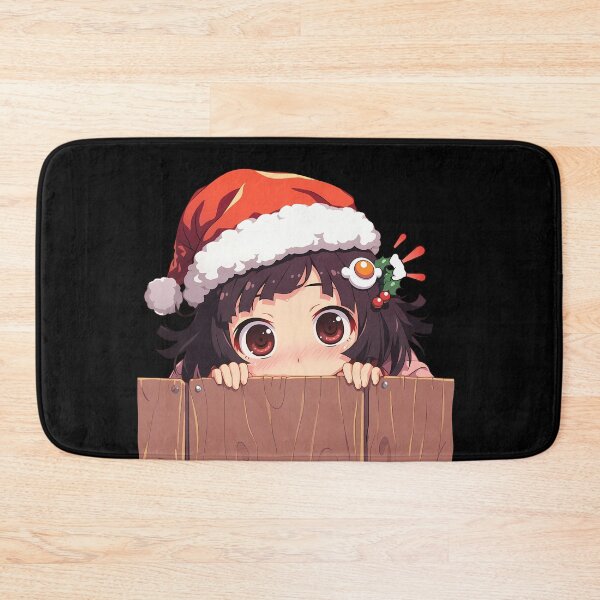 Item preview, Nadeko Sengoku Bakemonogatari Anime Girl Waifu Chibi Kawaii Christmas Peeker Cute Holiday designed and sold by thedarvills.
