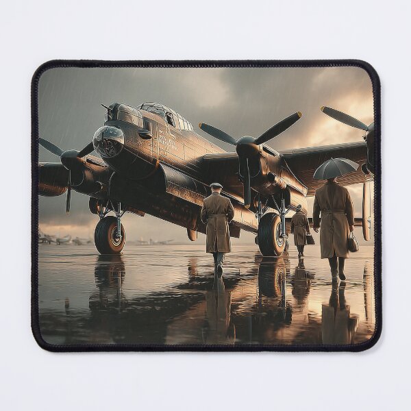 Item preview, Avro Lancaster At the Airfield with Crew Walking Toward the Plane designed and sold by Skyframe Aviation.
