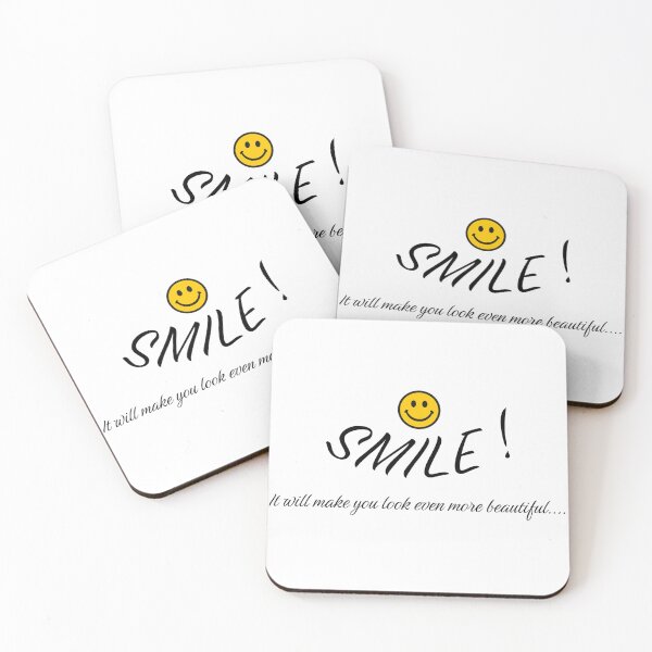 Item preview, Smile! It Will Make You Look Even More Beautiful – Positive Quote Typography Design designed and sold by Scarlet Secret.