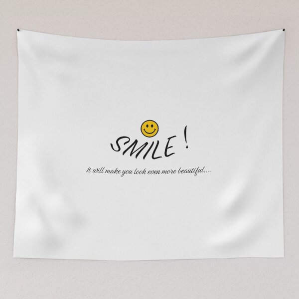 Item preview, Smile! It Will Make You Look Even More Beautiful – Positive Quote Typography Design designed and sold by Scarlet Secret.