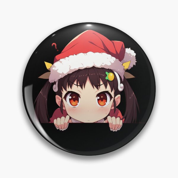 Item preview, Mayoi Hachikuji Bakemonogatari Anime Girl Waifu Chibi Kawaii Christmas Peeker Cute Holiday designed and sold by thedarvills.