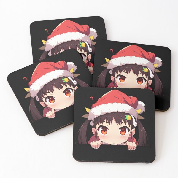 Item preview, Mayoi Hachikuji Bakemonogatari Anime Girl Waifu Chibi Kawaii Christmas Peeker Cute Holiday designed and sold by thedarvills.
