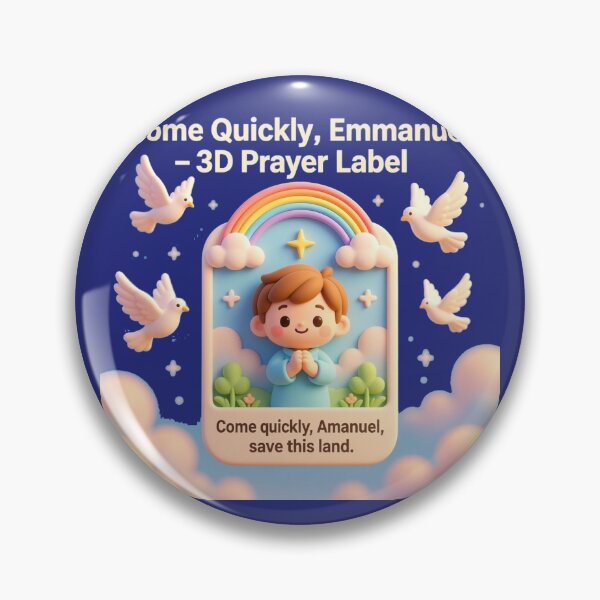 Item preview, “Come Quickly, Emmanuel – 3D Prayer Label” Design, designed and sold by PaintMeWorld.