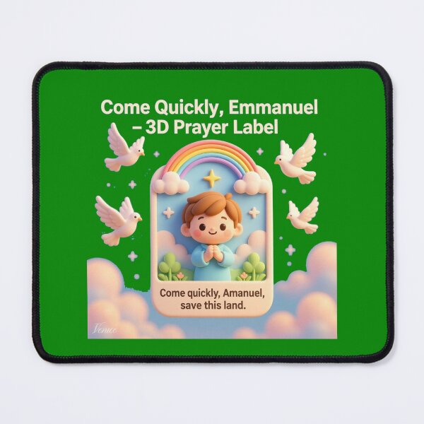 Item preview, “Come Quickly, Emmanuel – 3D Prayer Label” Design, designed and sold by PaintMeWorld.