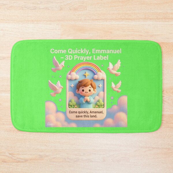 Item preview, “Come Quickly, Emmanuel – 3D Prayer Label” Design, designed and sold by PaintMeWorld.