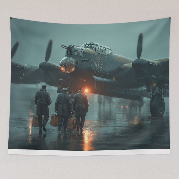 Item preview, Bomber Command Lancaster On the Tarmac in Early Morning Light designed and sold by Skyframe Aviation.