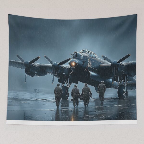 Item preview, Historic Lancaster During Preflight Checks before Takeoff designed and sold by Skyframe Aviation.