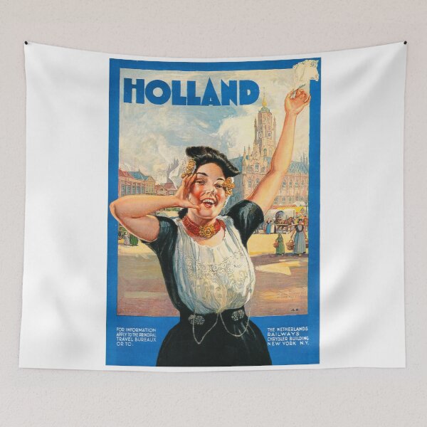 Item preview, Holland Travel Poster: A Beautiful Hand Drawn Design designed and sold by ExpressingSelf.