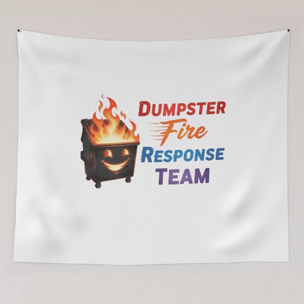 Item preview, Dumpster Fire Response Team Leader Elite Division of Flaming Trash Matters designed and sold by SkeletonsDanger.