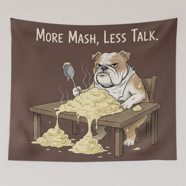 Item preview, Bulldog Thanksgiving | More Mash Less Talk designed and sold by SillyPawsStudio.