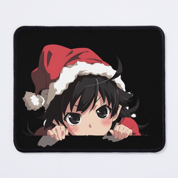 Item preview, Karen Araragi Bakemonogatari Anime Girl Waifu Chibi Kawaii Christmas Peeker Cute Holiday designed and sold by thedarvills.