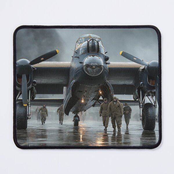 Item preview, Legendary Lancaster At the Airfield as the Crew Heads Out designed and sold by Skyframe Aviation.