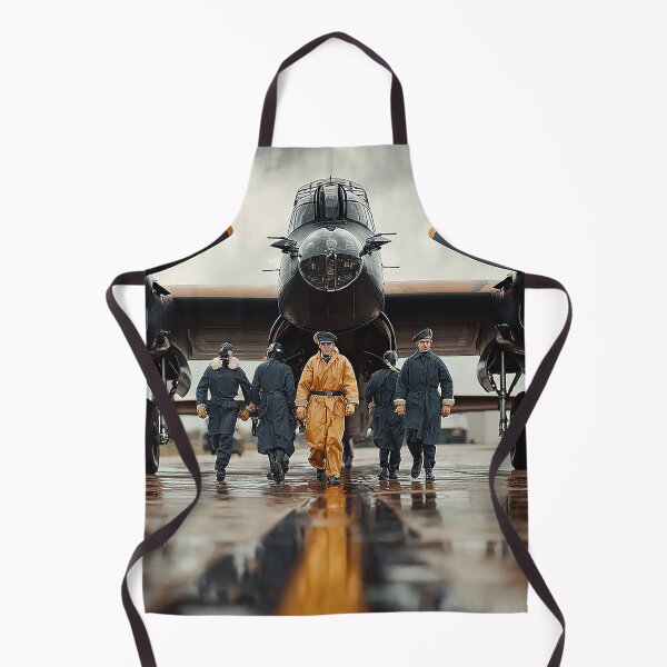 Item preview, British Lancaster Ready for Mission with Ground Crew Nearby designed and sold by Skyframe Aviation.