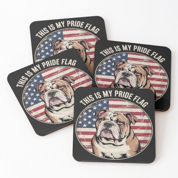 Item preview, This is my pride flag USA Bulldog Independance Day Patriotic designed and sold by LegendsArt75.