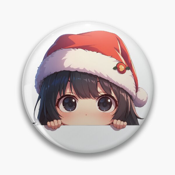 Item preview, Tsukihi Araragi Bakemonogatari Anime Girl Waifu Chibi Kawaii Christmas Peeker Cute Holiday designed and sold by thedarvills.