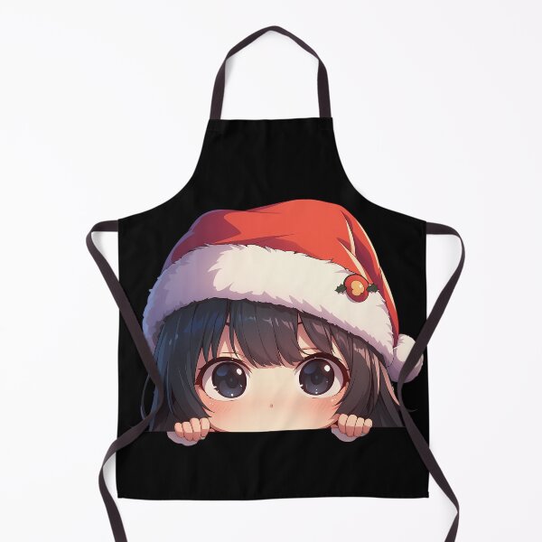 Item preview, Tsukihi Araragi Bakemonogatari Anime Girl Waifu Chibi Kawaii Christmas Peeker Cute Holiday designed and sold by thedarvills.