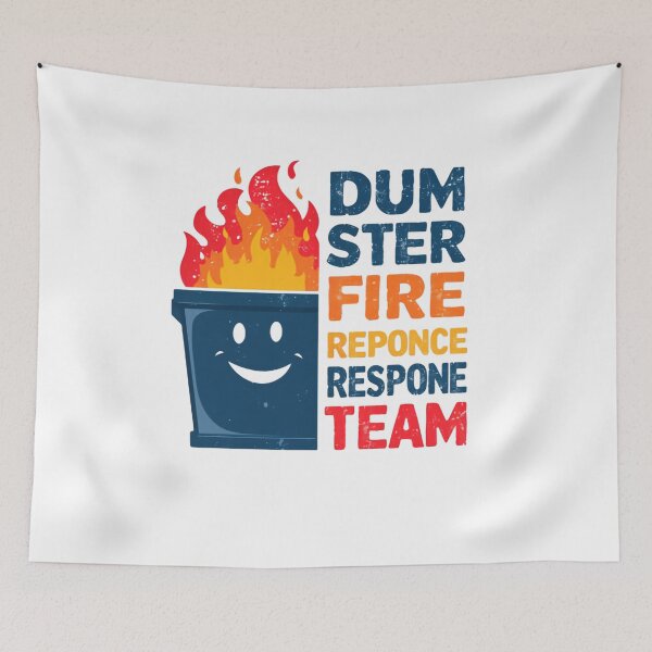 Item preview, Dumpster Fire Response Team Leader Division of Daily Garbage Emergencies designed and sold by SkeletonsDanger.