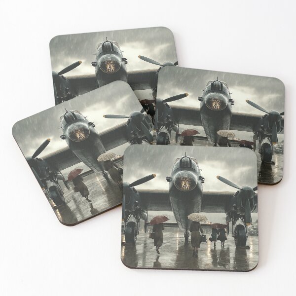 Item preview, WWII Lancaster At the Airfield with Aircrew Approaching designed and sold by Skyframe Aviation.