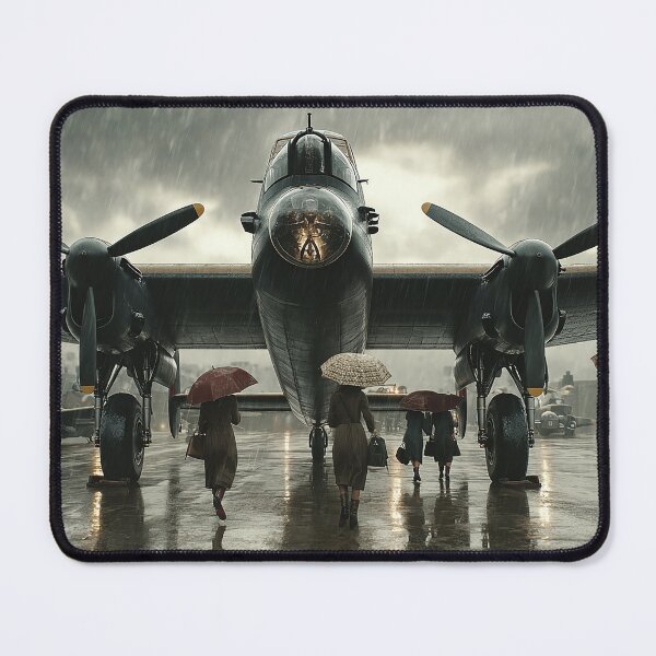 Item preview, WWII Lancaster At the Airfield with Aircrew Approaching designed and sold by Skyframe Aviation.
