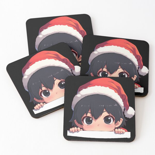 Item preview, Suruga Kanbaru Bakemonogatari Anime Chibi Kawaii Christmas Peeker Cute Holiday Character designed and sold by thedarvills.
