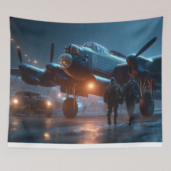 Item preview, RAF Lancaster On the Tarmac as the Team Prepares designed and sold by Skyframe Aviation.