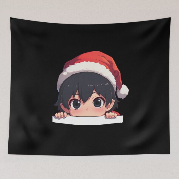 Item preview, Suruga Kanbaru Bakemonogatari Anime Chibi Kawaii Christmas Peeker Cute Holiday Character designed and sold by thedarvills.