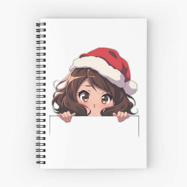 Item preview, Kumiko Oumae Sound Euphonium Anime Girl Christmas Chibi Kawaii Waifu Peeker designed and sold by thedarvills.
