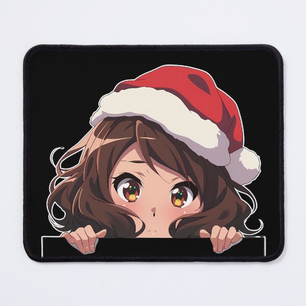 Item preview, Kumiko Oumae Sound Euphonium Anime Girl Christmas Chibi Kawaii Waifu Peeker designed and sold by thedarvills.