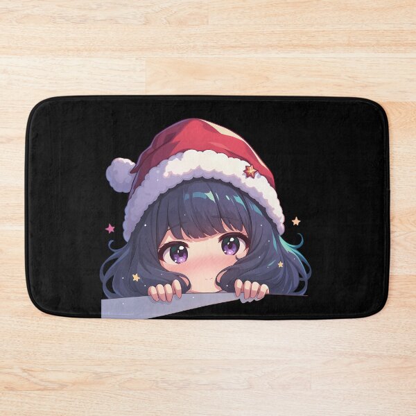 Item preview, Mizore Yoroizuka Sound Euphonium Anime Girl Christmas Chibi Kawaii Waifu Peeker designed and sold by thedarvills.