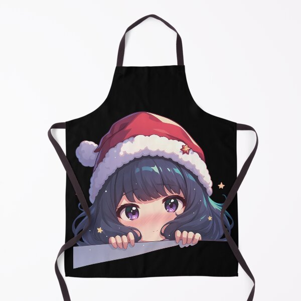 Item preview, Mizore Yoroizuka Sound Euphonium Anime Girl Christmas Chibi Kawaii Waifu Peeker designed and sold by thedarvills.