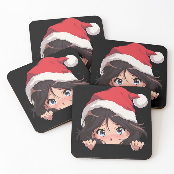 Item preview, Nozomi Kasaki Sound Euphonium Anime Girl Christmas Chibi Kawaii Waifu Peeker designed and sold by thedarvills.