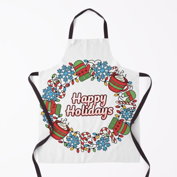 Item preview, Happy Holidays Wreath T-Shirt: Modern Vector Winter Icons designed and sold by ZyxDes.