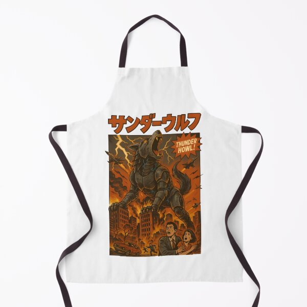 Item preview, Thunder Wolf of Tokyo – Retro Kaiju Cyber Wolf Monster Design designed and sold by Snackwear Apparel.