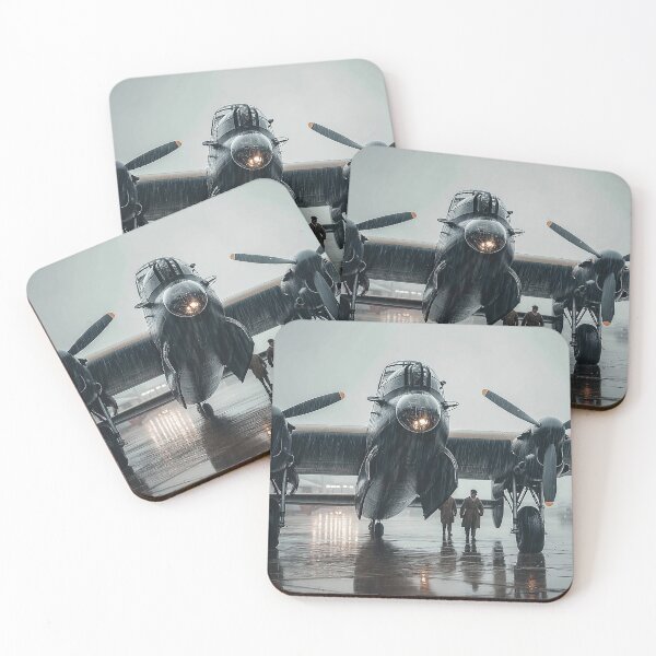 Item preview, Bomber Command Lancaster On the Tarmac with Ground Crew Nearby designed and sold by Skyframe Aviation.