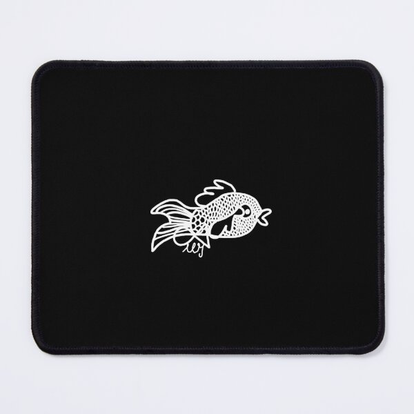 Item preview, LaMaisonOfMY HANDDRAWN MY AMAZING GOLDFISH COLLECTION WHITE GOLDFISH On BLACK designed and sold by LaMaisonOfMY.