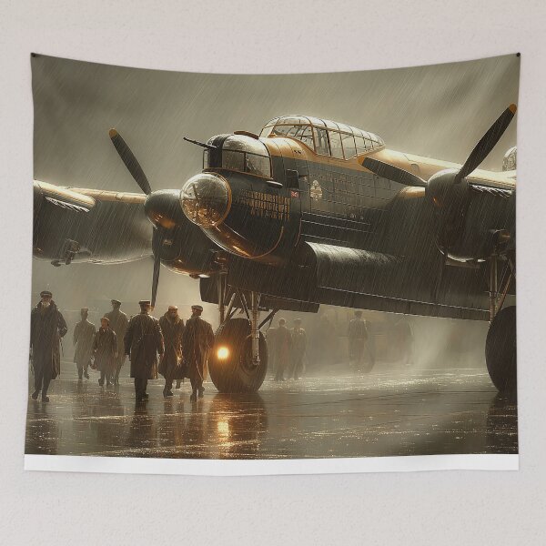 Item preview, WWII Lancaster Before Departure as the Team Prepares designed and sold by Skyframe Aviation.