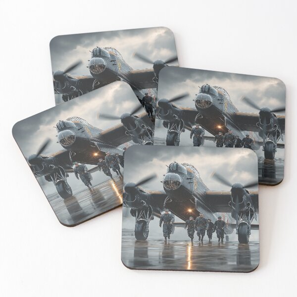 Item preview, Legendary Lancaster Under Cloudy Skies as the Team Prepares designed and sold by Skyframe Aviation.