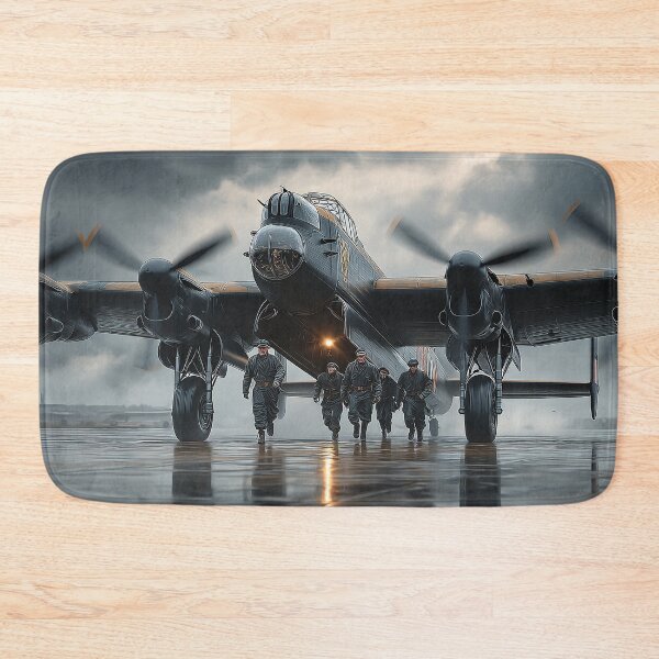 Item preview, Legendary Lancaster Under Cloudy Skies as the Team Prepares designed and sold by Skyframe Aviation.