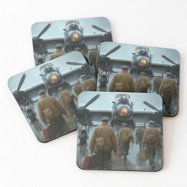 Item preview, WWII Lancaster During Preflight Checks as the Crew Heads Out designed and sold by Skyframe Aviation.