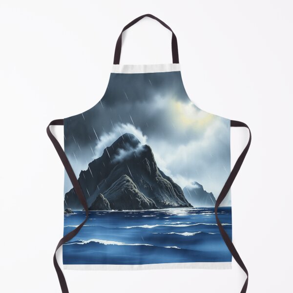 Item preview, Dramatic Stormy Ocean Island - Dark Moody Seascape Art designed and sold by EllDAV777.
