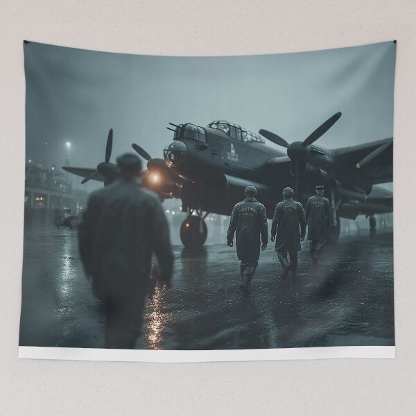 Item preview, Classic Lancaster Aircraft Ready for Mission in Wartime England designed and sold by Skyframe Aviation.