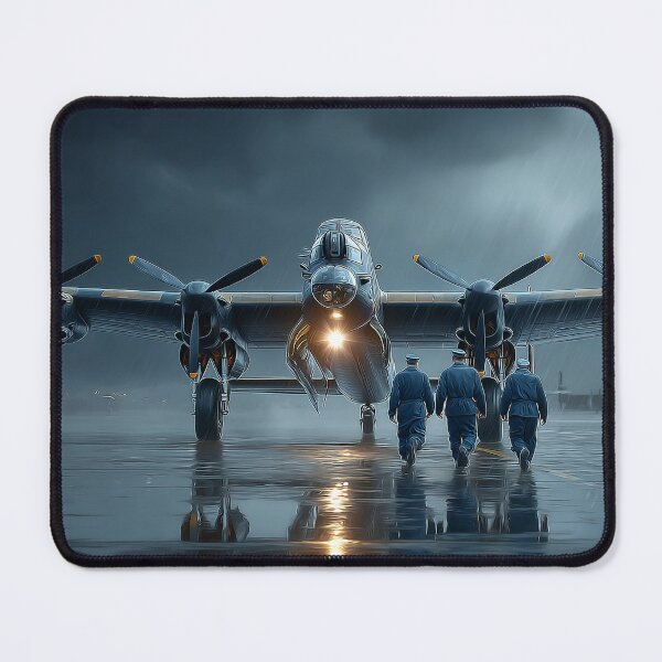 Item preview, Historic Lancaster Preparing for Flight with Aircrew Approaching designed and sold by Skyframe Aviation.